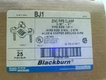  Thomas & Betts BJ1 (25 Pcs) Zinc Pipe Clamp 1/2"-1" Alum & Copp Image