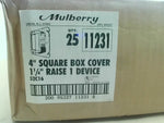  Mulberry 11231 (25 Pcs) 4" Square Box Cover 1-1/4" Raise 1 Devi Factory Sealed Image