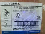  Thomas & Betts TC129A (5 PCS) 3-1/2" SetScrew Connector For EMT Factory Sealed Image