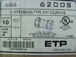  ETP 6200S (10Pcs) Compression Type EMT Coupling 2" Factory Sealed Image