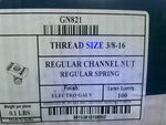  G-Strut GN821 (100 Pcs) 3/8-16 Regular Channel Nut Regular Spri Image