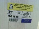  Arlington SG3838 (100 Pcs)  3/8" Saddle Grip Duplex Connector Factory Sealed Image