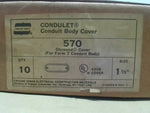  Crouse-Hinds 570 (10 Pcs) 1-1/2" Obround Cover (For Form 7 Cond Image