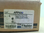  Appleton APP690 (5 Pcs) 2" Conduit Body Aluminum Cover Screw On Factory Sealed Image