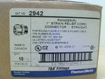  Thomas & Betts 2942 (10 Pcs) Ranger 1" Strain Relief Cord Conne Image