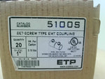  ETP 5100S (20 Pcs) 1" Set Screw Type EMT Coupling Image