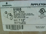  Appleton 5150S (10 Pcs) 1-1/2" Set Screw Type Coupling Factory Sealed Image