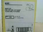  Caddy SC8C (100 Pcs) Cable Snap-In Clip 5/16-1/2 Flange Factory Sealed Image