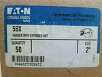  Eaton Crouse-Hinds 5BX (50 Pcs) 2" Hanger With Extruded Nut Factory Sealed Image