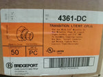  Bridgeport 4361-DC (50 Pcs) 3/4" Transition LT/EMT Coupling Factory Sealed Image