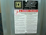  Square D HU362RB 60A 600V NEMA 3R Non-Fusible Heavy Duty Safety Factory Sealed Image