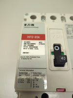  Eaton Cutler-Hammer HFD3040BP10 6604C37G09 40A Circuit Breaker 3P 600V HFD 65k Image