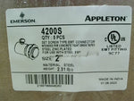  Appleton 4200S 2" Set Screw Type EMT Connector (5 PCS) Zinc Pla Image