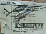  Thomas & Betts Steel City TK127A 2-1/2" Set Screw Coupling (7 PCS) Zinc Plated Steel Image