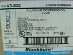  Thomas&Betts Blackburn ATL5002 Terminal Lug (2 PCS) 500KCMIL Pi Image