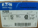  Eaton Crouse Hinds K250S Conduit Body Cover Size 2 1/2" Qty 5 Image