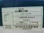  Strut G3111 90 Degree Corner Angle 4 Hole 3-3/4" X 3-7/8" 25Pcs Image