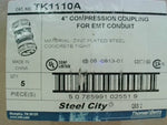  Thomas & Betts Steel City TK1110A 4" Compression Coupling (Qty  Factory Sealed Image
