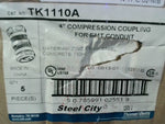  Thomas & Betts Steel City TK1110A 4" Compression Coupling (Qty  Factory Sealed Image