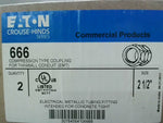  Eaton Crouse-Hinds 666 Compression Coupling 2 1/2" 2 Pc Image