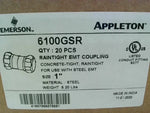  Appleton 6100GSR (20 PCS) EMT Conduit Coupling 1" Steel Compres Image