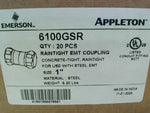  Appleton 6100GSR (20 PCS) EMT Conduit Coupling 1" Steel Compres Image