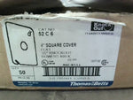  Thomas&Betts Steel City #52 C 6 Square Cover 4" Flat 1/2" Knock Image