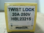  Hubbell HBL2321S 20A 250V 2-Pole 3-Wire Twist Lock L6-20P w/Safety Shroud (QTY) Image