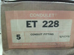  Crouse-Hind ET228 Condulet Fitting (5PCS) 3/4"x3/4"x3/4" Image