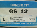  Crouse Hinds GS 12 Condulet 1/2" & 3/4" (1 Pc) Image