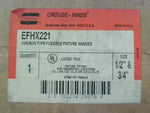  Crouse Hinds EFHX221 Size 1/2" & 3/4" Cushion Type Flex Fixture (1PC) Image