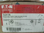  Eaton Crouse-Hinds GUAT26 Outlet Box 3/4" w/O-ring Gasket & Ground Screw Image
