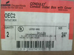  Cooper Crouse Hinds OEC2 Size 3/4" Condulet Outlet 2 pcs Image