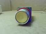  Allen Bradley 800MR-A9A Series C Pushbutton Small Round Yellow Image