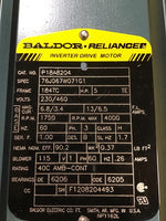  Baldor P18A8204 Inverter Drive Motor Volts 230/460 R.P.M.1750 M Image