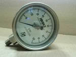  Trerice 800B4002LA100 Utility Gauge 4" Dial 0-100psi  1/4" NPT Image