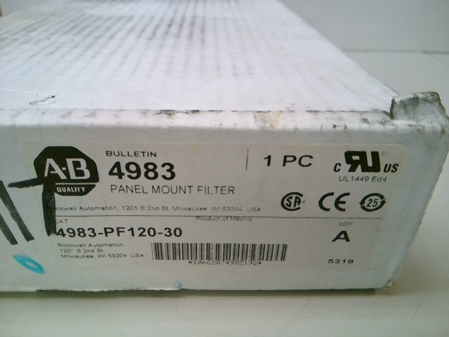 Allen Bradley 4983-PF120-30 /A Panel Mount Filter 30A – Ideal Surplus