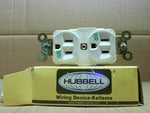  Hubbell Hbl5262wwr 15A Duplex Receptacle 125Vac 5-15R Wh Image