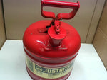  Justrite 7120100 2 Gallon Safety Can for Flammables Type I Flam Factory Sealed Image