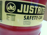  Justrite 7120100 2 Gallon Safety Can for Flammables Type I Flam Factory Sealed Image