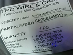  TPC CP25E44M012 Super-Trex QUICK CONNECT CABLE 12M (CBL123) Image