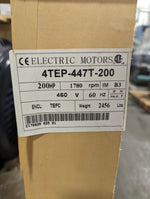  Aurora Motors 200 HP AC Electric Motor 447T Frame 1780 RPM 460V TEFC In Crate! Image