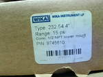  Wika 9745610 232.54 4" Precision Measuring Guage 0-15PSI 1/2 NPT Image