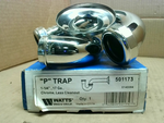  Watts 501173 3pc Brass 1-1/4"Inch 17 Gague Chrome "P" Trap Less Cleanout Image