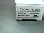  Power First 6ZEJ1 Terminal Strip 5-Circuit 30A 600VAC  Torque Force 212lb-In TG-305 Image