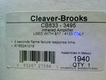  Cleaver Brooks CB833-3495 Infrared Plug-In Type Flame Amplifier, 3s Response Time 1.25VDC Image