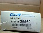  Lovejoy 68514435569 Size 6JE Solid Design S-Flex Coupling Sleeve EPDM Rubber 3.75" Image