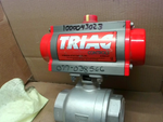  Triac Controls 2R130DA Double Acting  Actuator w/3" Stainless Ball Valve Image