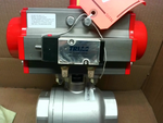  Triac Controls 2R130DA Double Acting  Actuator w/3" Stainless Ball Valve Image