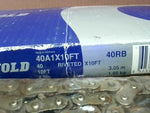  Renold 40A1X10FT Riveted Roller Chain 40RB Stainless Steel Image
